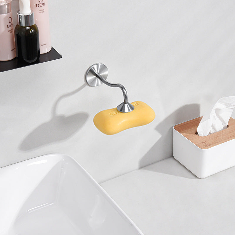 Stainless Steel Magnetic Soap Holder No Trace Paste Soap Holder in Toilet Soap Box Drain Rack Bathroom Shelf - V.I.P Digital Presence