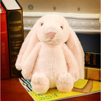 Embroidered Bunny Doll Plush Toy Long Eared Bunny Baby Sleeping with Big Eared Bunny Doll