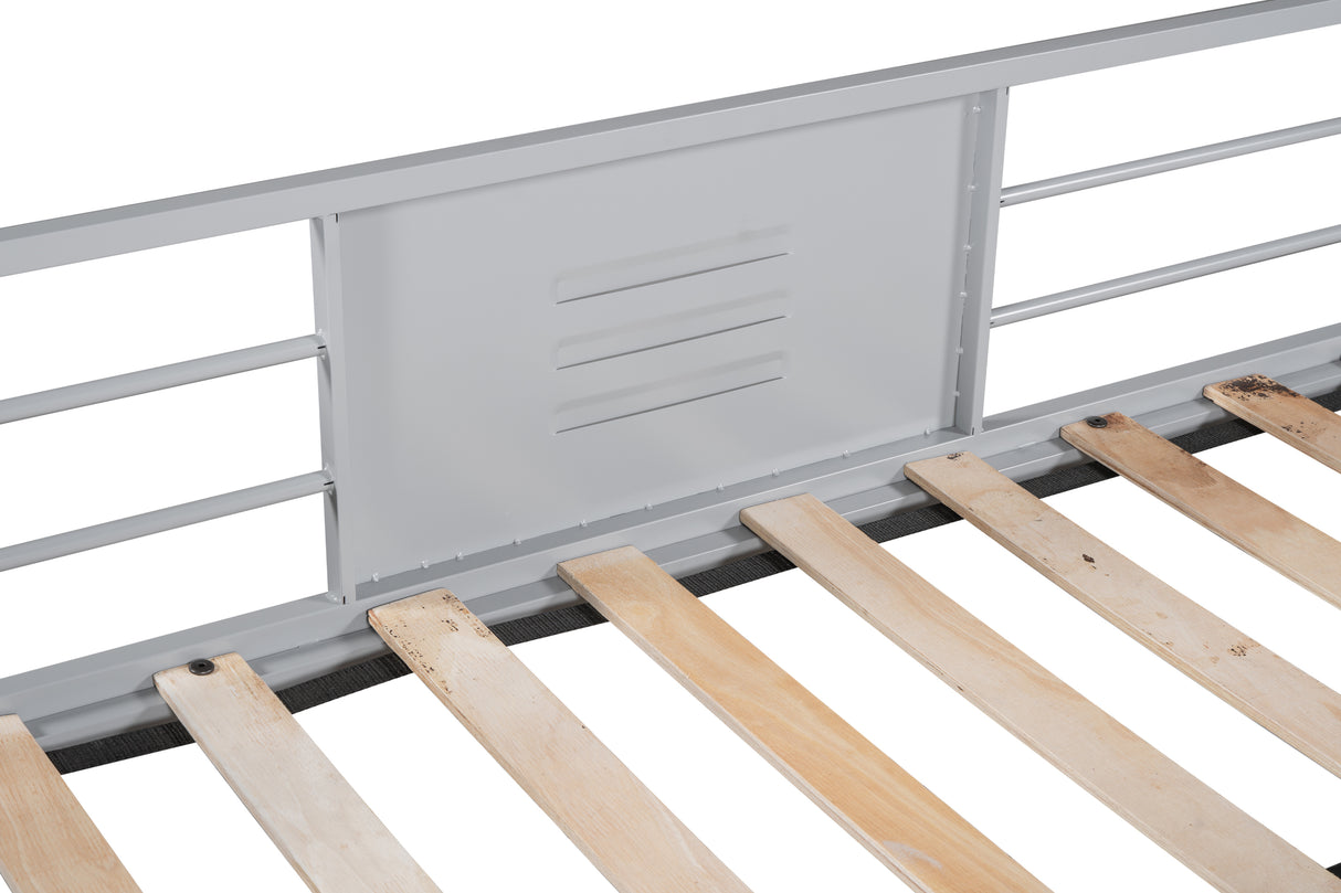 Full double-layer metal bed/heavy-duty sturdy metal/noise reduction/safety ventilation board guardrail - V.I.P Digital Presence