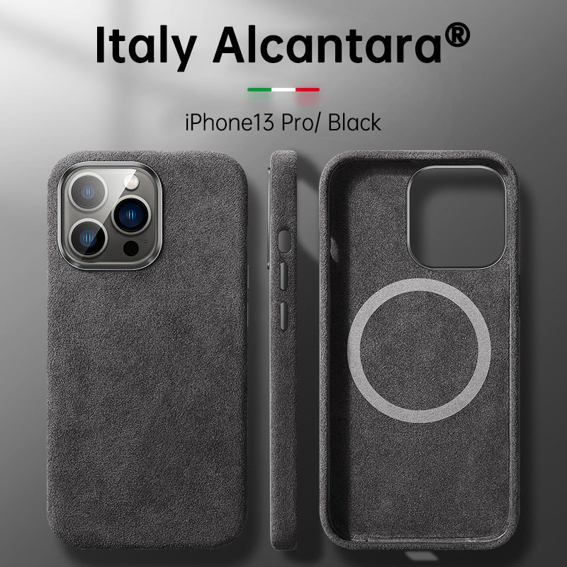Italian Alcantara Case for iPhone 15 Pro Max Business Leather Phone Back Cover for iPhone 13 Pro Max Magnets - V.I.P Digital Presence