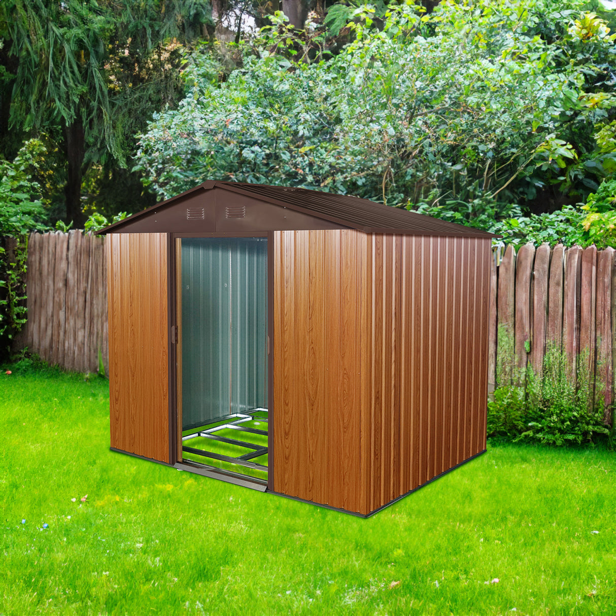 7x8 ft Outdoor Portable Gazebo Storage Shelter Shed with 2 Roll up Zipper Doors & Vents Carport - V.I.P Digital Presence