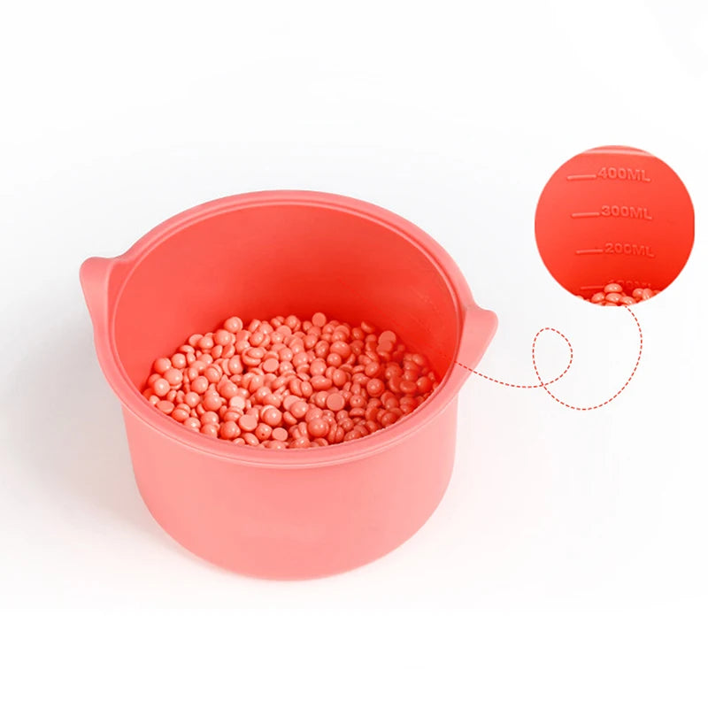 Wax Warmer Heat-resisting Replacement Silicone Bowls Hair Removal Wax With Stirring Stick Non-Stick Pan Hair Removal Tool - V.I.P Digital Presence