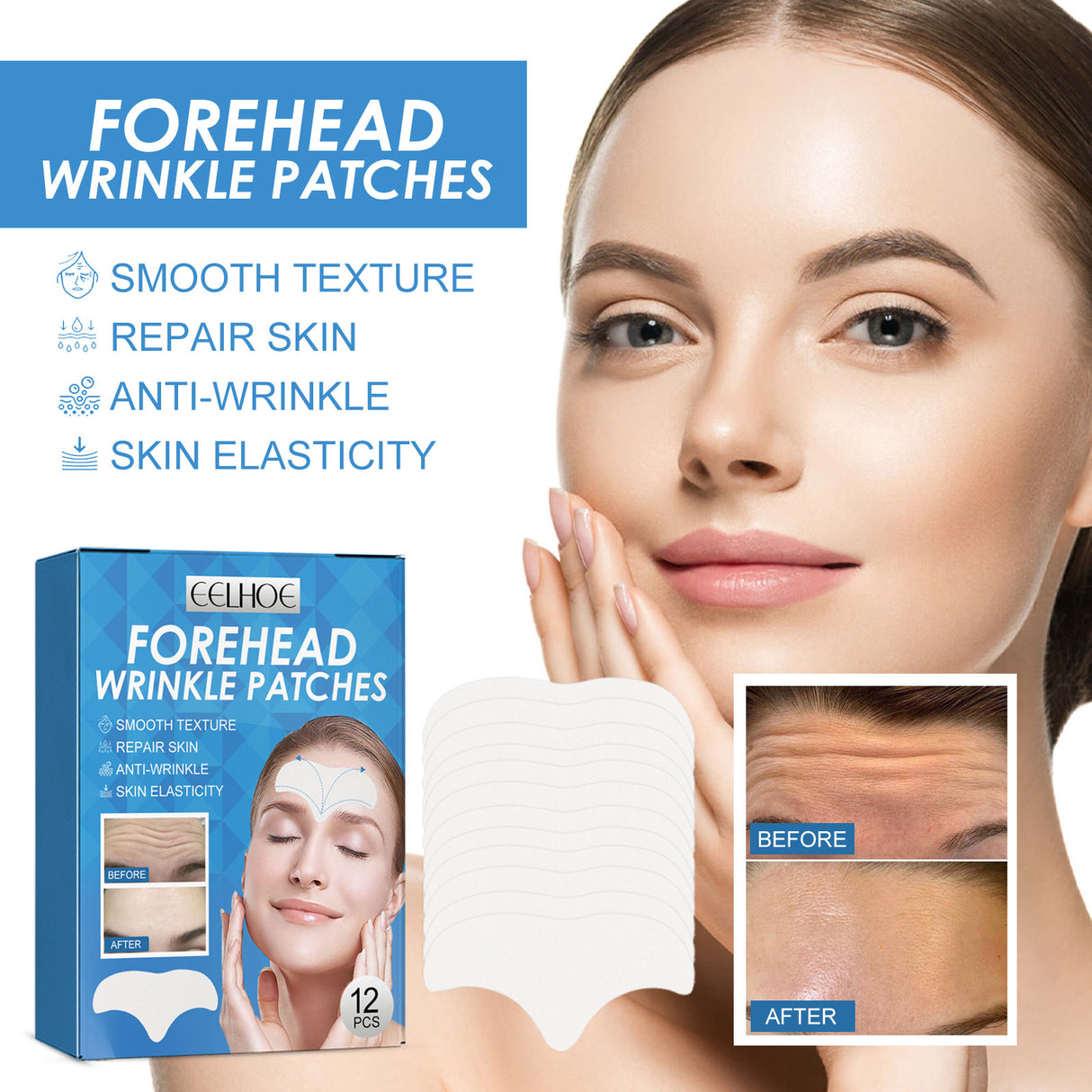 Forehead Care Patch Reduces Raised Head Lines, Firming Skin, Hydrating And Smoothing Skin Patch - V.I.P Digital Presence