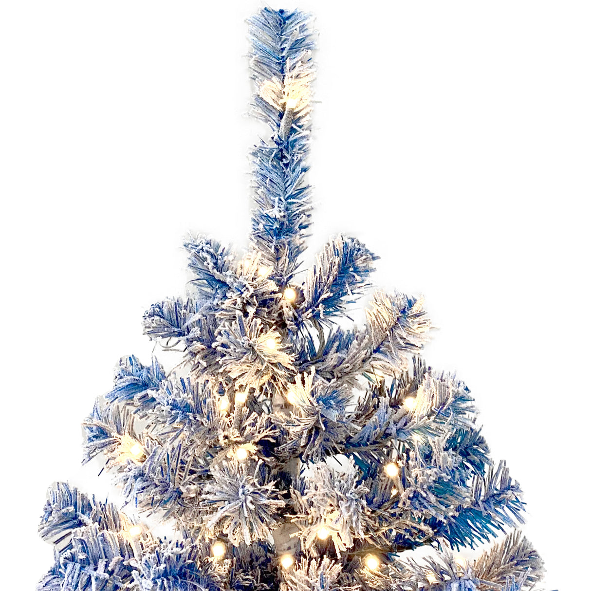 6FT pre ignited hinge chain artificial fir Christmas tree, Christmas tree snowflake flocking person with 750 Christmas branches - V.I.P Digital Presence