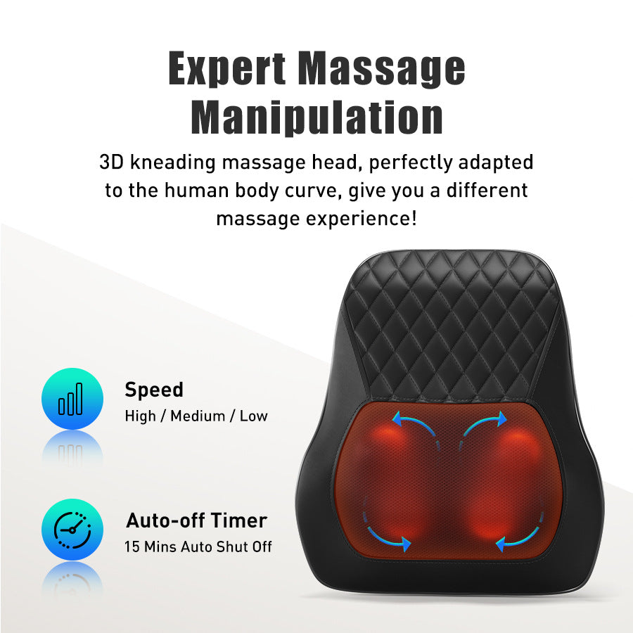 Deep Kneading Neck Shoulder Heat Relax Massage Pillow - V.I.P Digital Presence