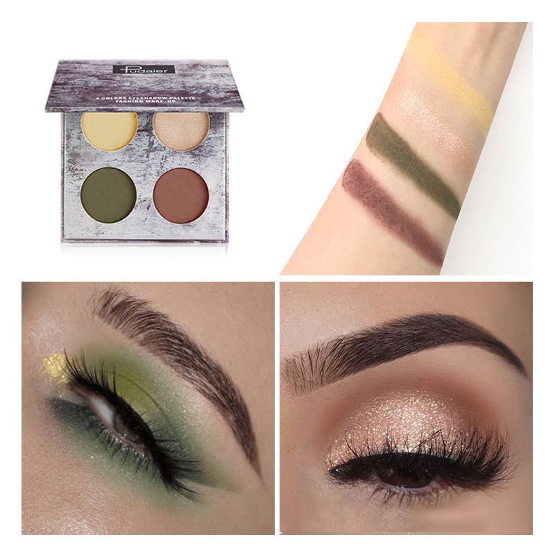 Pudaier Ink Landscape Four-color Eyeshadow Palette Matte Pearlescent Waterproof and Sweatproof Eyeshadow Makeup - V.I.P Digital Presence