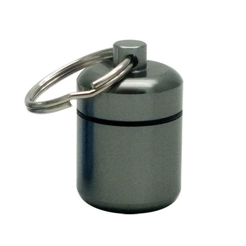 Aluminum alloy sealing ring keychain, aluminum can, short and chubby aluminum alloy metal can, coin earplugs, storage metal bott - V.I.P Digital Presence
