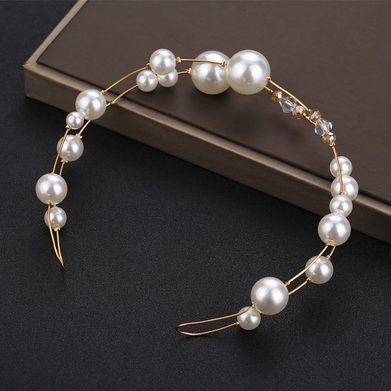 Bride Pearl Headwear Exquisite Handmade Beaded Jewelry - V.I.P Digital Presence