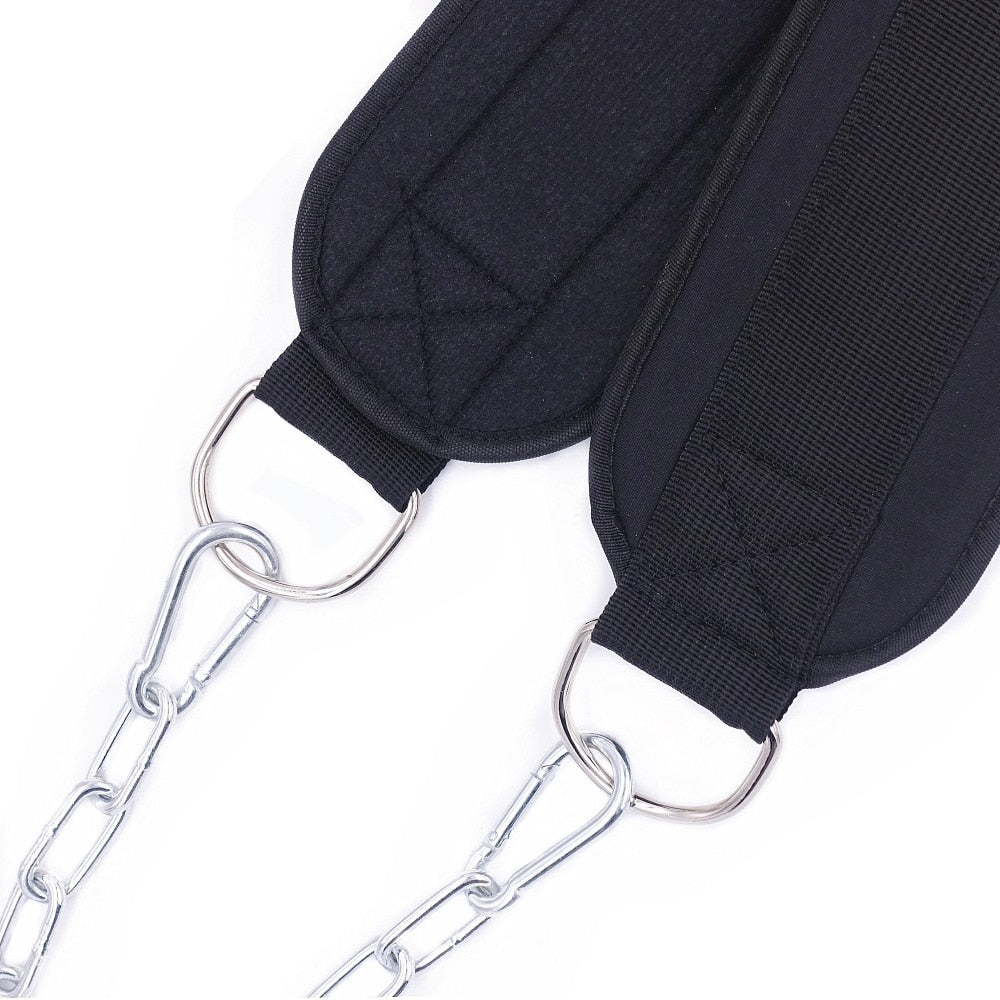 Thick Neoprene Weight Lifting Belt with Chain Dipping Belt for Pull Up Chin Up Kettlebell Barbell Fitness Bodybuilding Gym Belt - V.I.P Digital Presence