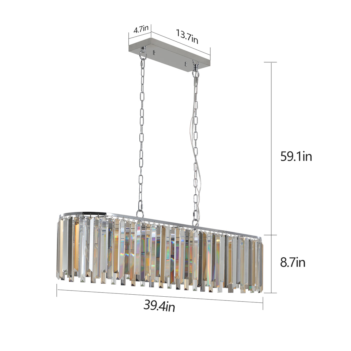 Modern Oval Crystal ceiling chandelier Luxury Home Decor Light Fixture - V.I.P Digital Presence