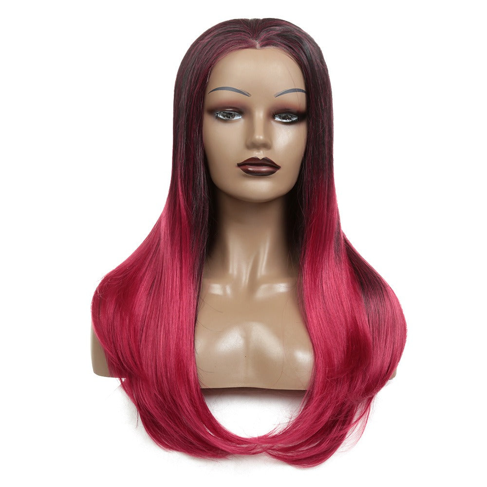 European and American Wigs with Long Curls and Synthetic Fiber Front Lace Wigs, Lace Front Wig, Mixed Color Headsets - V.I.P Digital Presence
