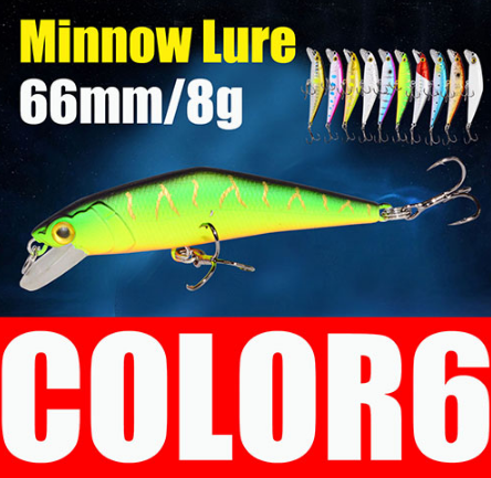 Señuelo de pesca de trucha AFISHLURE Bass Wobblers 66 mm/8 g Minnow Hard Baits Iscas Artificial Pesca Leurre