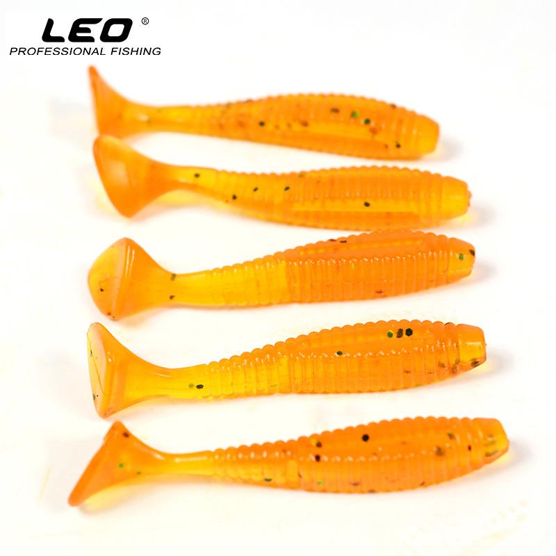 5Pcs/Bag 8cm 5.7g Silicone T Tail Brown Grub Worm Fishing Lure - V.I.P Digital Presence