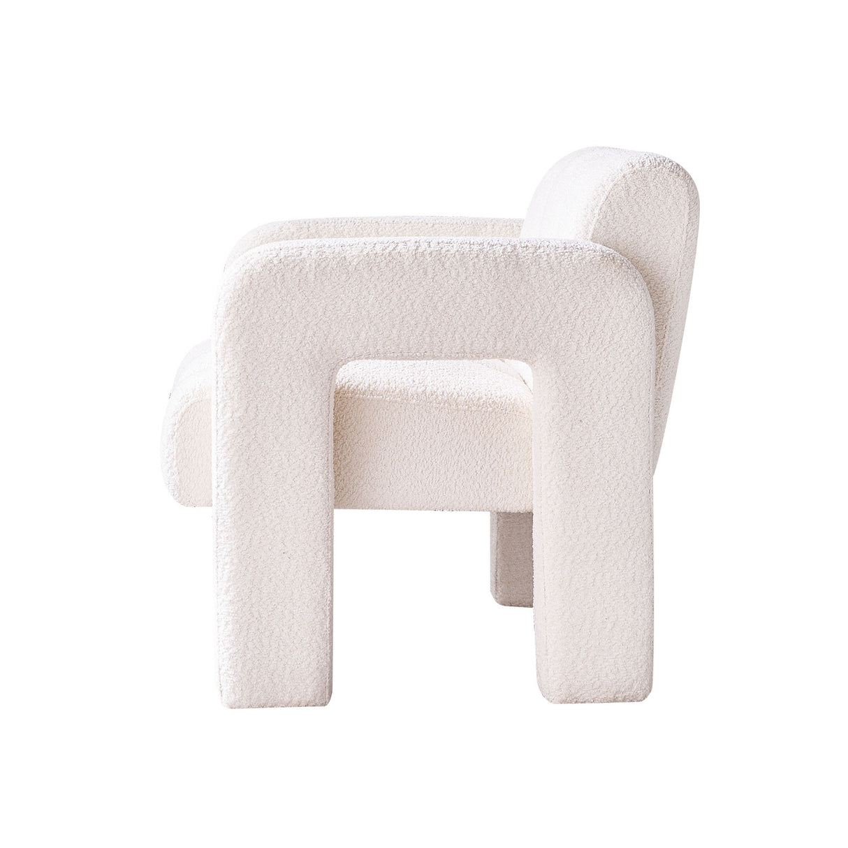 31.10" Wide Boucle Upholstered Accent Chair - V.I.P Digital Presence
