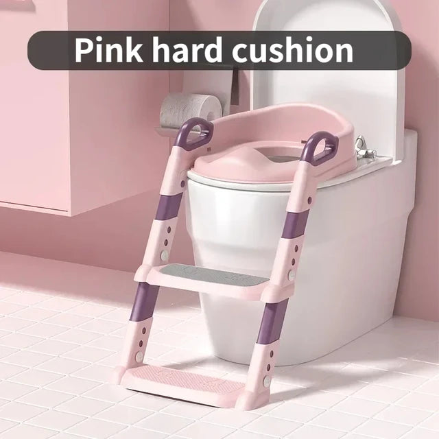 Stair Style Children's Toilet Boy and Girl Baby Toilet Folding Rack Step Stool Child Step Toilet Seat Ring Baby Potty Toilets - V.I.P Digital Presence