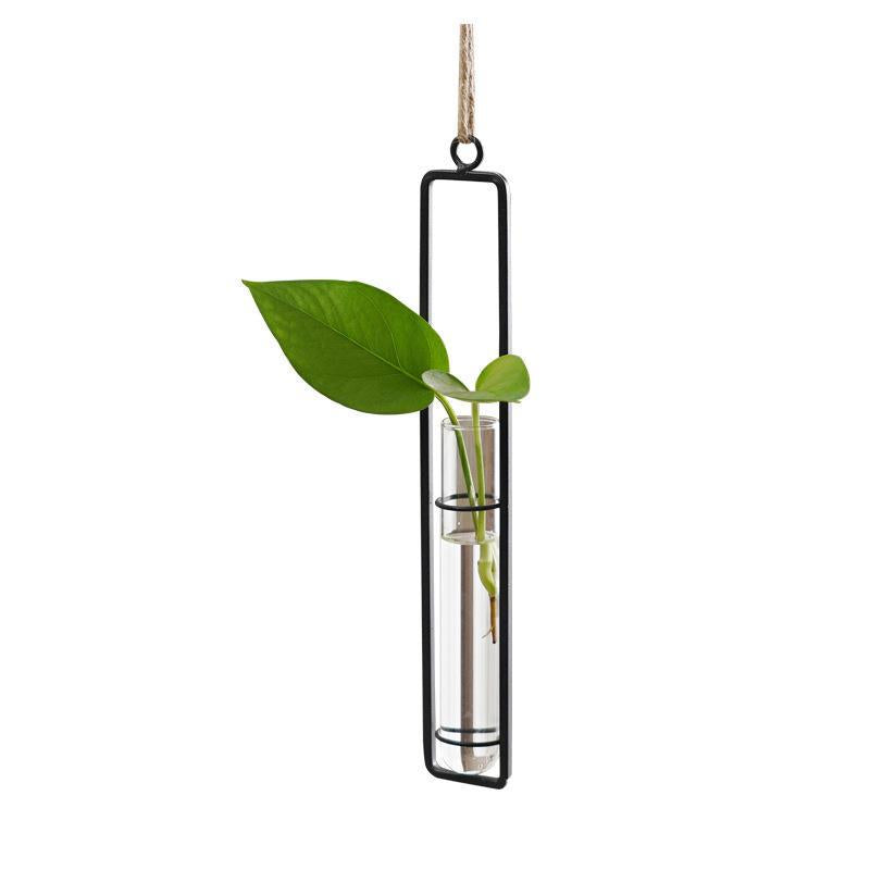 Scandinavian-Style Glass Hydroponic Vase for Living Room with Creative Hanging Door Decor and Wall Ivy Plant Water Cultivation Transparent Pot - V.I.P Digital Presence