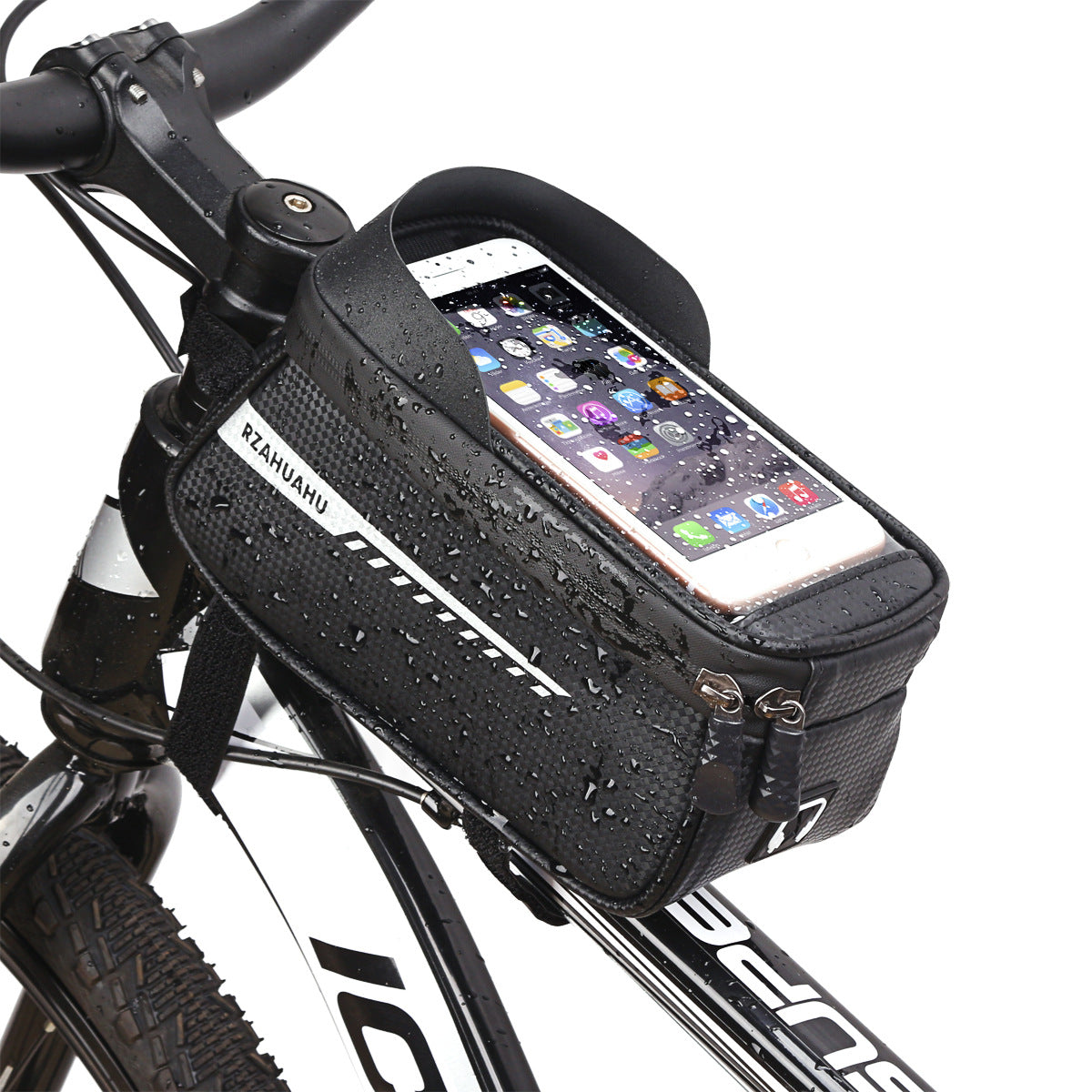 Bolsa para bicicleta, bolsa para viga delantera, bolsa para tubo superior, bolsa para bicicleta de montaña, bolsa de gran capacidad para teléfono móvil, equipo para montar en bicicleta
