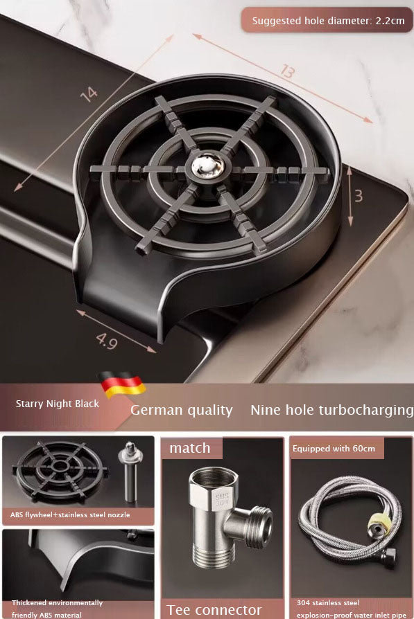 Bar counter commercial cup washer nozzle small sink stainless steel washer household automatic high-pressure cup washer - V.I.P Digital Presence