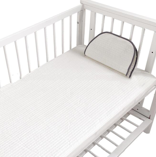 Sábana ajustable para bebé de algodón puro más sábanas de algodón en estilo japonés y coreano, sábanas acolchadas bordadas para recién nacidos, colchón infantil de otoño e invierno