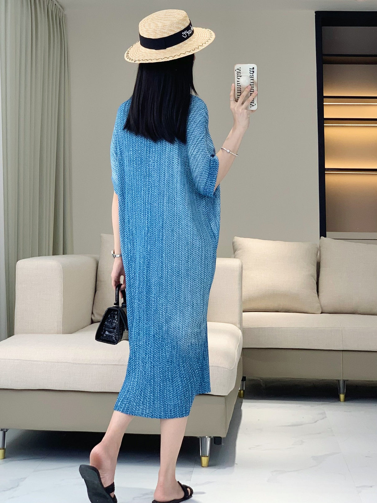 Vestido suelto informal de verano para mujer, color liso, tendencia, solapa con botones, manga corta, falda plisada de longitud media