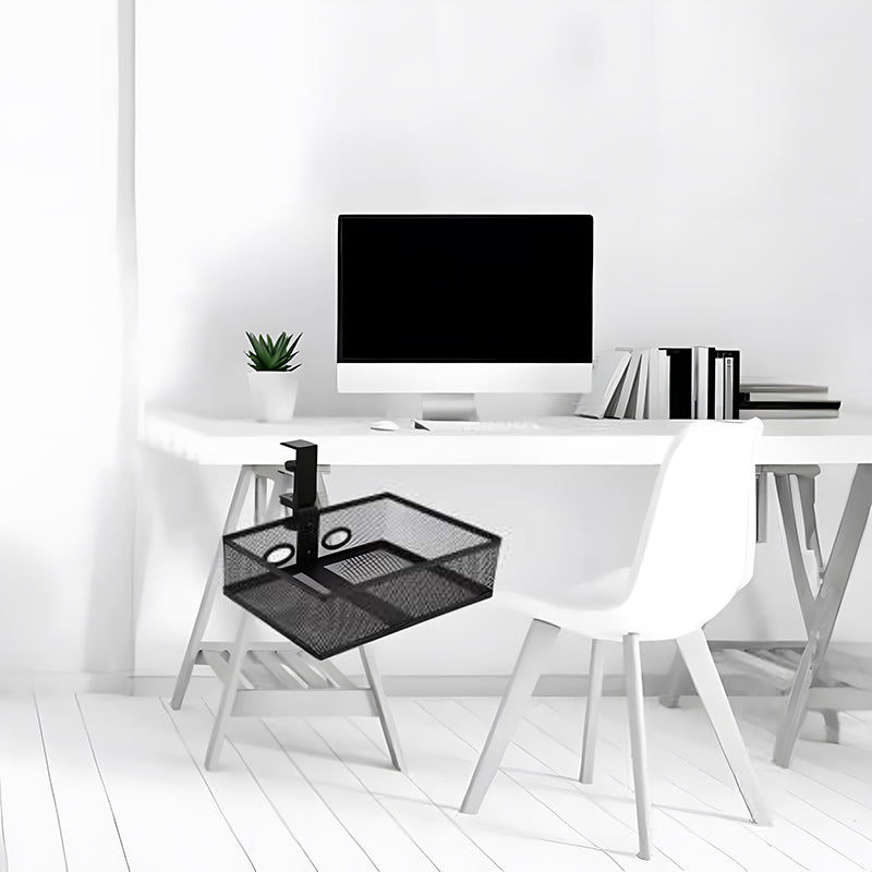 Mesh Desk Organizer with Clamp-on Swivel Pencil Drawer, having a hidden, sturdy C-Clamp mount system and easy installation. - V.I.P Digital Presence