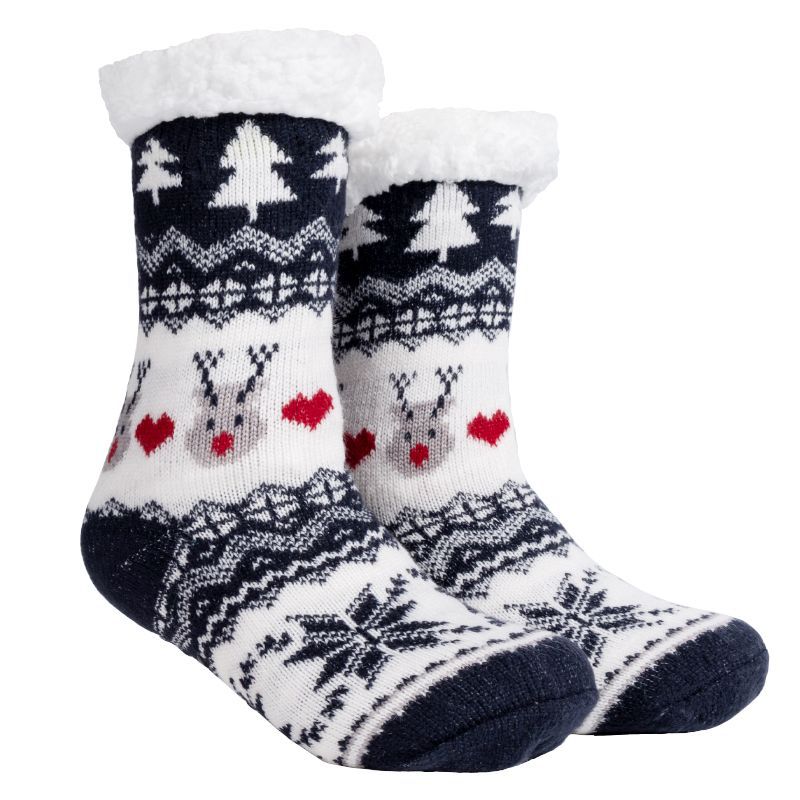 Christmas Floor Socks Indoor Home Sleep Winter Plush Thick Long Socks Women's Postpartum Socks Anti slip - V.I.P Digital Presence