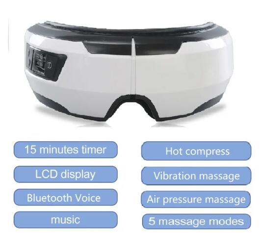 Eye Massager Vibration Therapy Air Pressure Heating Massage Relax Health Care Fatigue Stress Bluetooth Music Improve Vision - V.I.P Digital Presence