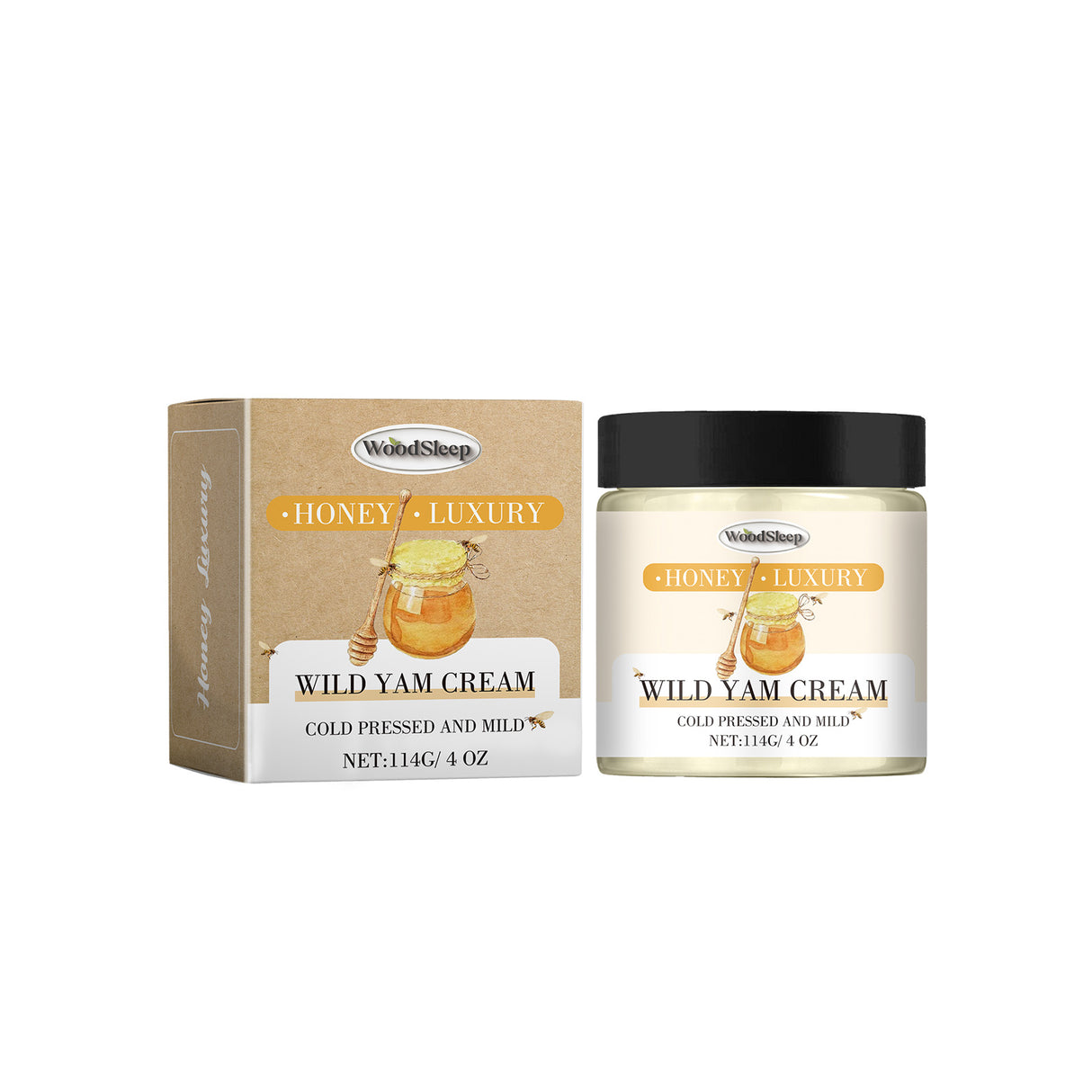 Crema hidratante de miel que alivia la piel seca y nutre la delicada elasticidad de la piel.