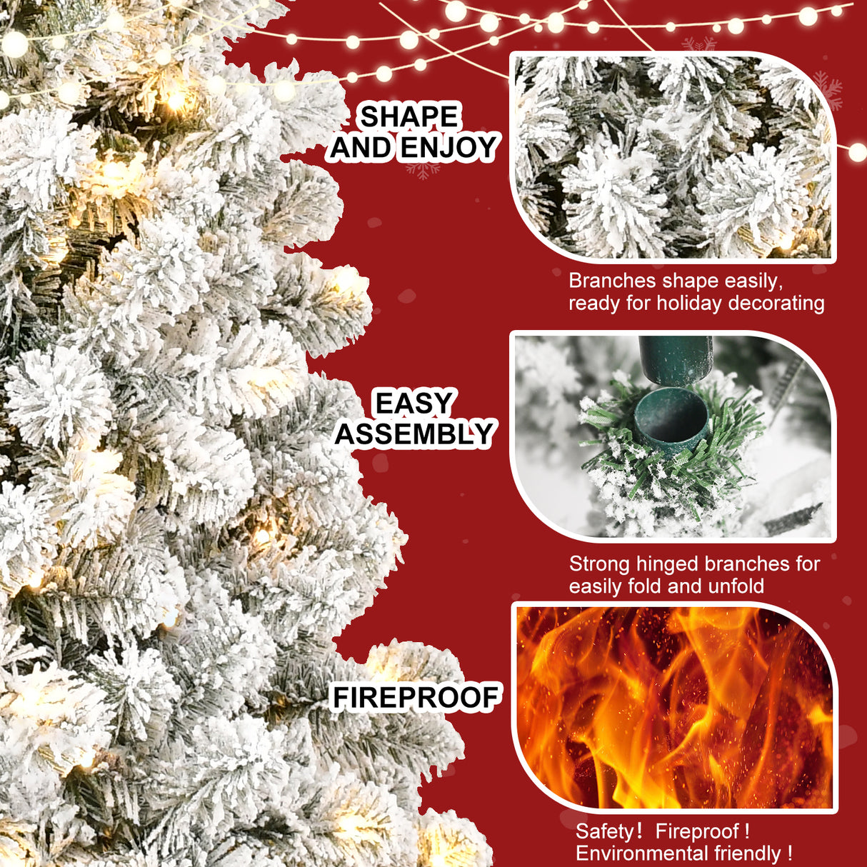 6FT PVC Memory Wire Christmas tree (With Light) - V.I.P Digital Presence