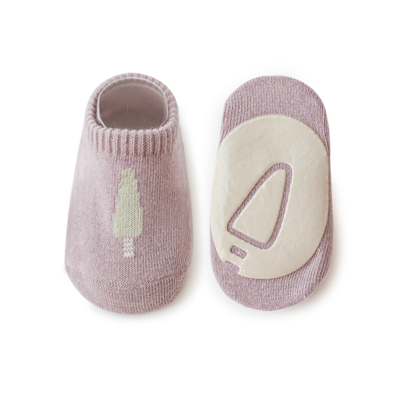 Spring And Summer New Baby Floor Socks Combed Cotton Non-Slip Indoor Cool Children Toddler Socks Cartoon Short Boat Socks - V.I.P Digital Presence