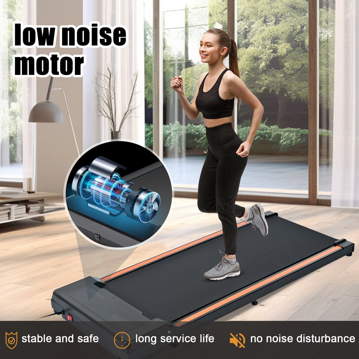 300 pound capacity desktop treadmill for home and office use, portable treadmill with 0.6 to 3.8 miles per hour - V.I.P Digital Presence