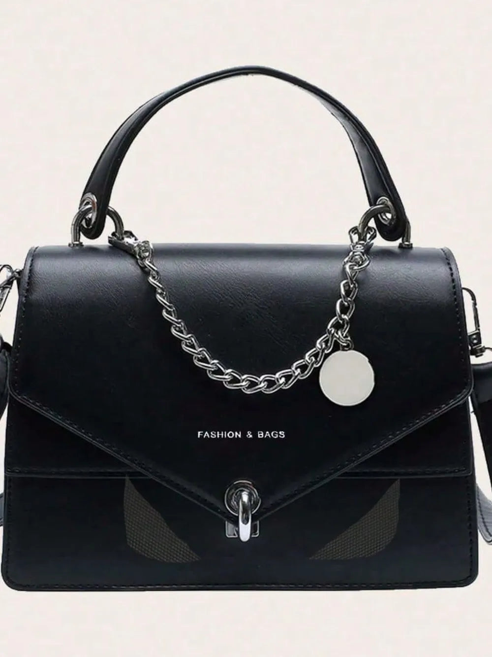 Chain PU Leather Detachable Shoulder Strap Handbag - V.I.P Digital Presence