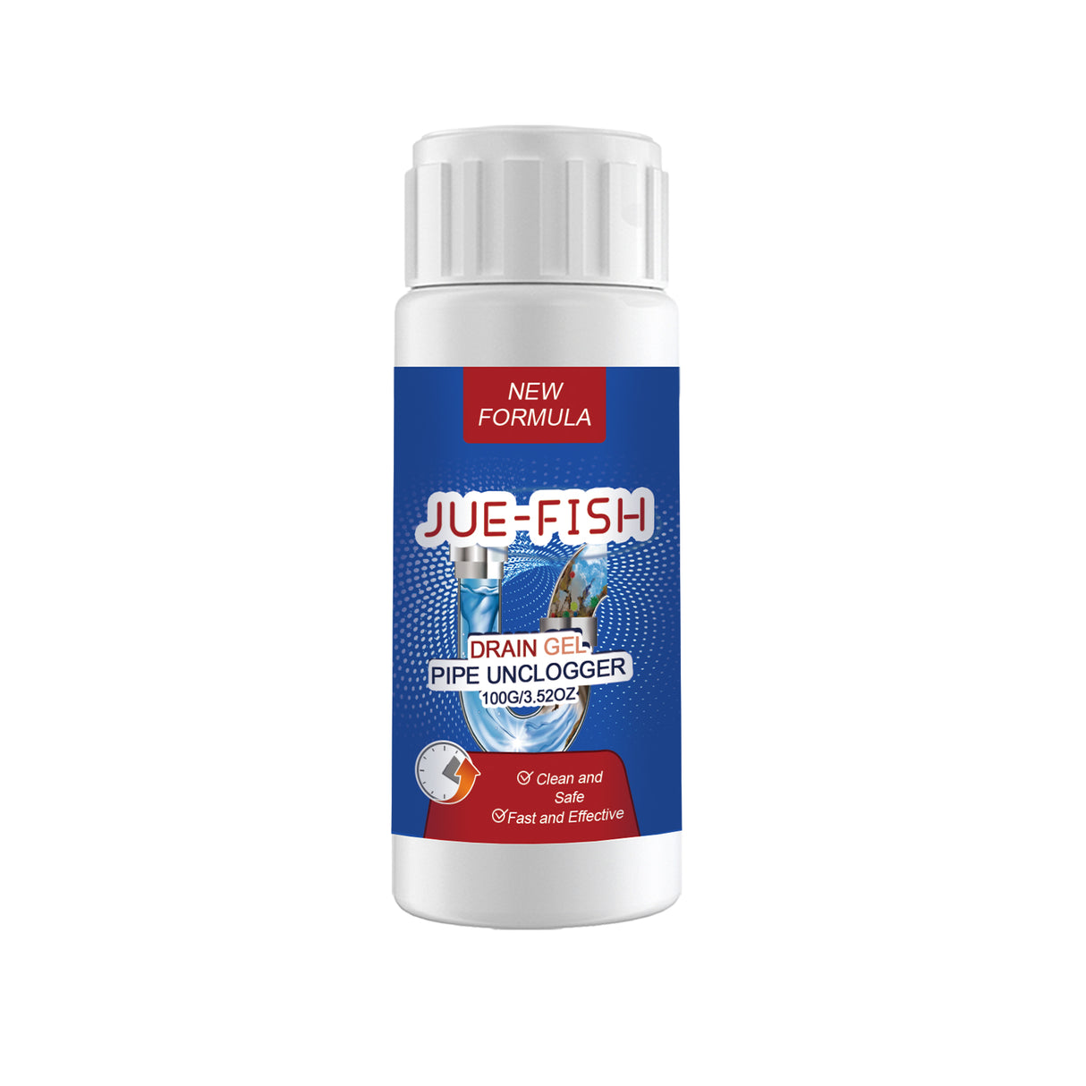 JUE-FISH Drain Gel Pipe Unclogger, Kitchen Bathroom Sewer Odor Cleaning Dissolves Dredging To Prevent Clogging - V.I.P Digital Presence
