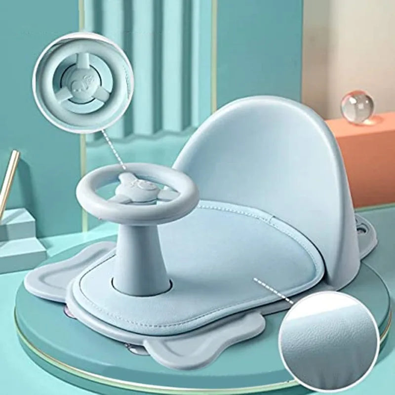 Baby shower basin with shower seat foldable bathtub bathtub dedicated shower bench with backrest and anti slip bath pad - V.I.P Digital Presence