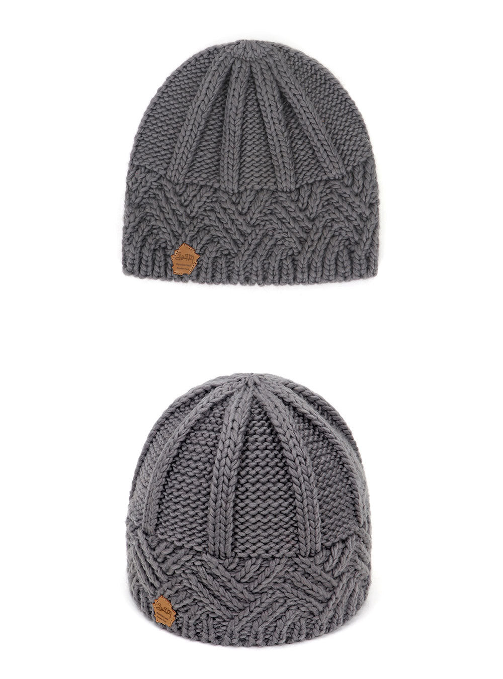 European and American retro style diamond grid coarse needle knitted hat for men and women, fashionable autumn and winter knitted hat - V.I.P Digital Presence