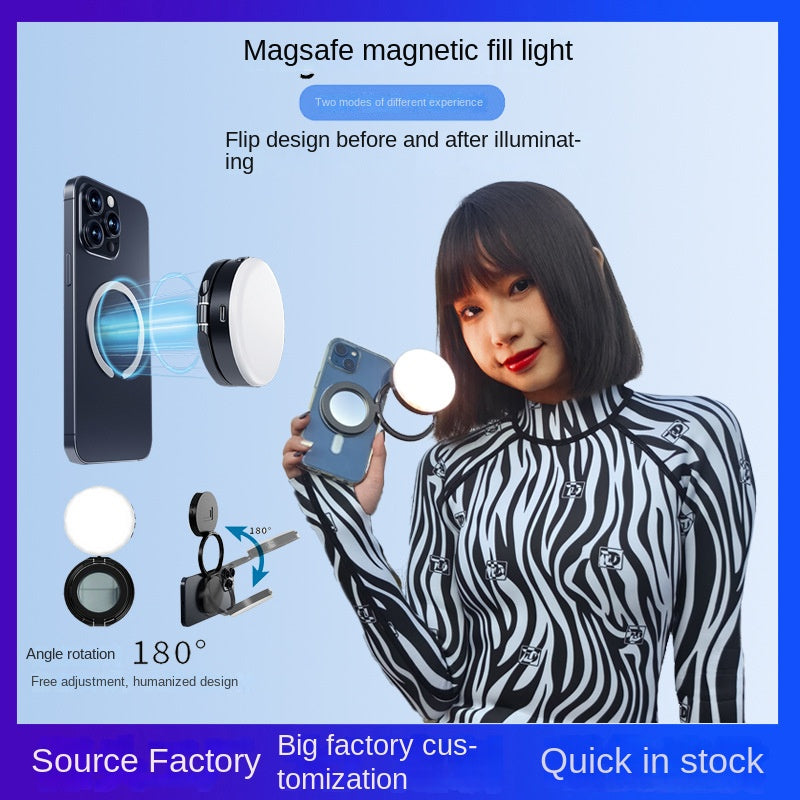 New YSH-126 LED Magnetic Phone Fill Light Photography Lamp Desktop Video Conference Live Pocket Light Mirror - V.I.P Digital Presence