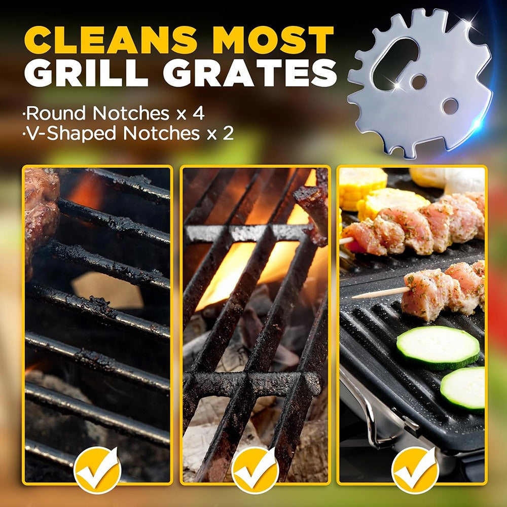 Kitchen small tools barbecue cleaner multifunctional bottle opener barbecue rack cleaning scraper cleaning scraper - V.I.P Digital Presence