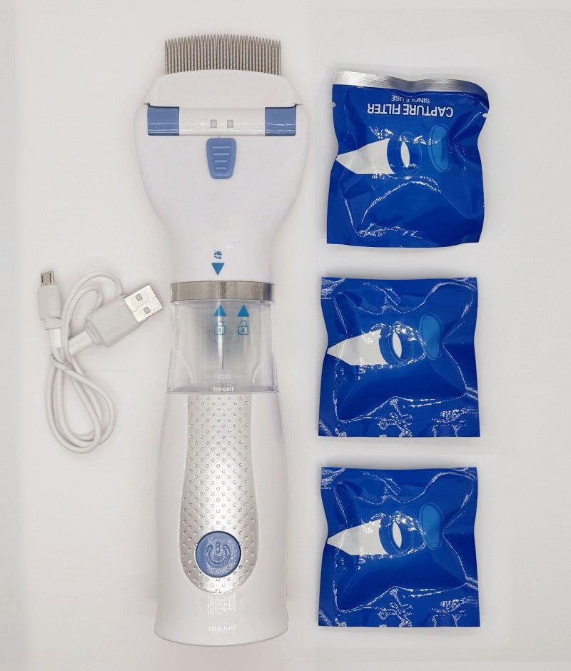 USB Rechargeable Pet Lice Remover for Dogs and Cats - Flea Comb for Hair Cleaning, Portable Lice Catcher - V.I.P Digital Presence