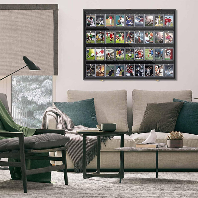 Large Sports Card Display Cases. Wooden, UV - protected acrylic fronts. For football, basketball, hockey cards. - V.I.P Digital Presence