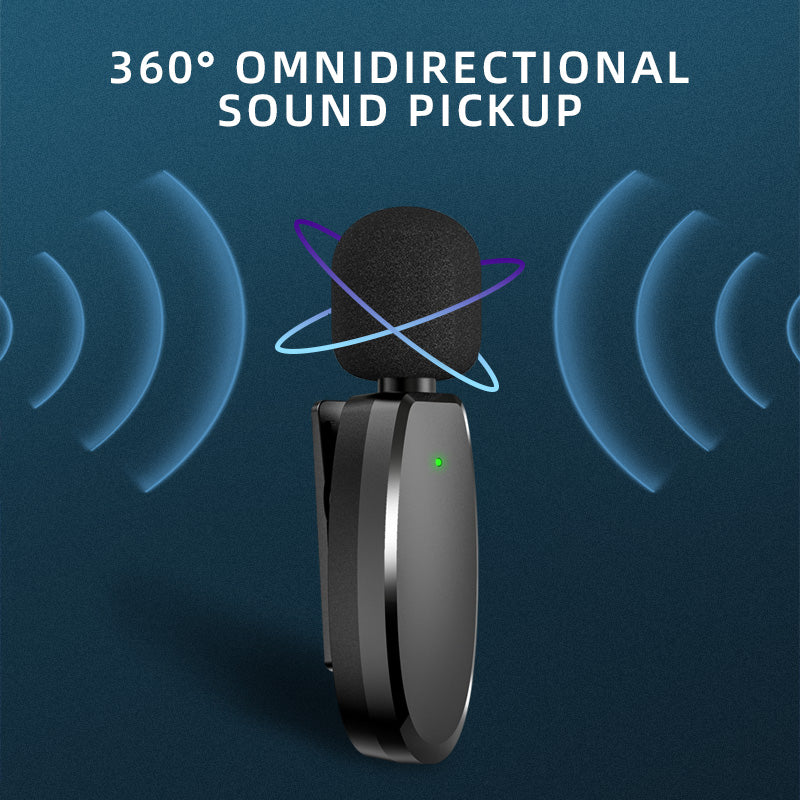 Micrófono inalámbrico de solapa para exteriores, transmisión en vivo, Internet, celebridad, radio 2.4G, reducción de ruido, micrófono pequeño