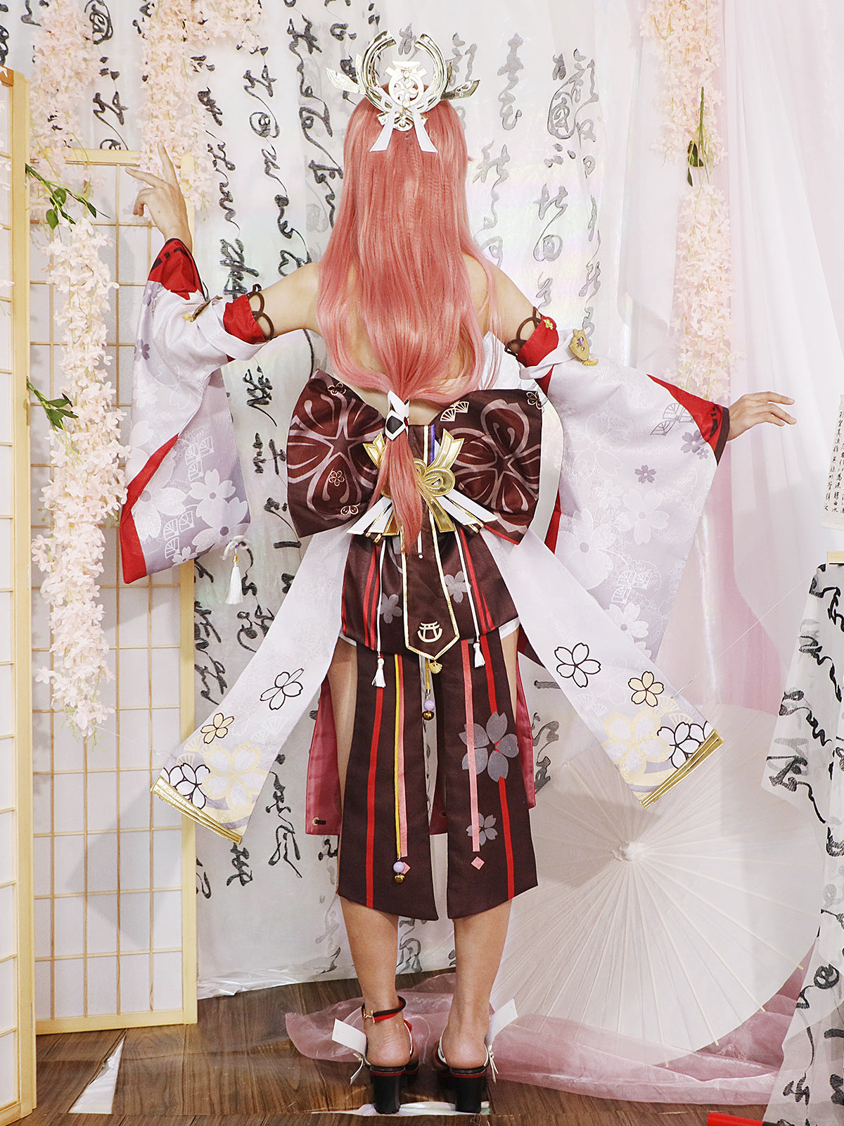 Genshin Impact Eight Gods Cosplay Costume Female Lightning General Eight Gods Anime COS server matching shoes - V.I.P Digital Presence