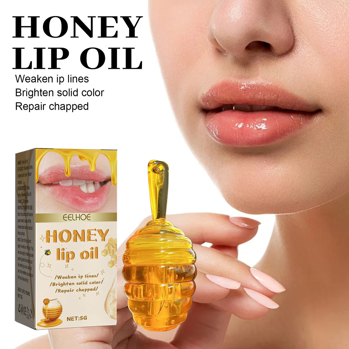 Honey Lip Oil, Reduces Lip Lines Prevents Dryness And Flaking Moisturizing Lip Oil - V.I.P Digital Presence