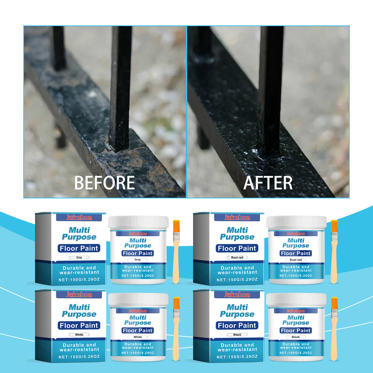 Multi-Purpose Floor Paint, Waterproof And Anti-Wear Metallic Paint, Impermeable Quick-Drying Paint Floor Renovation Paint - V.I.P Digital Presence