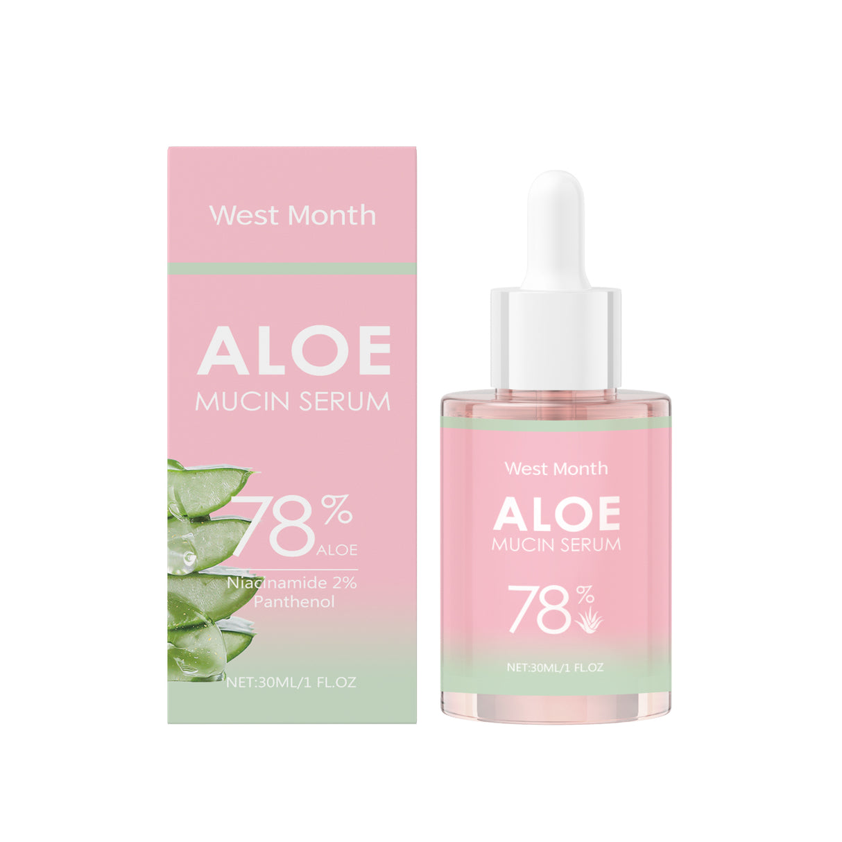 Esencia calmante de aloe vera, hidratante y humectante suave para la piel del rostro.