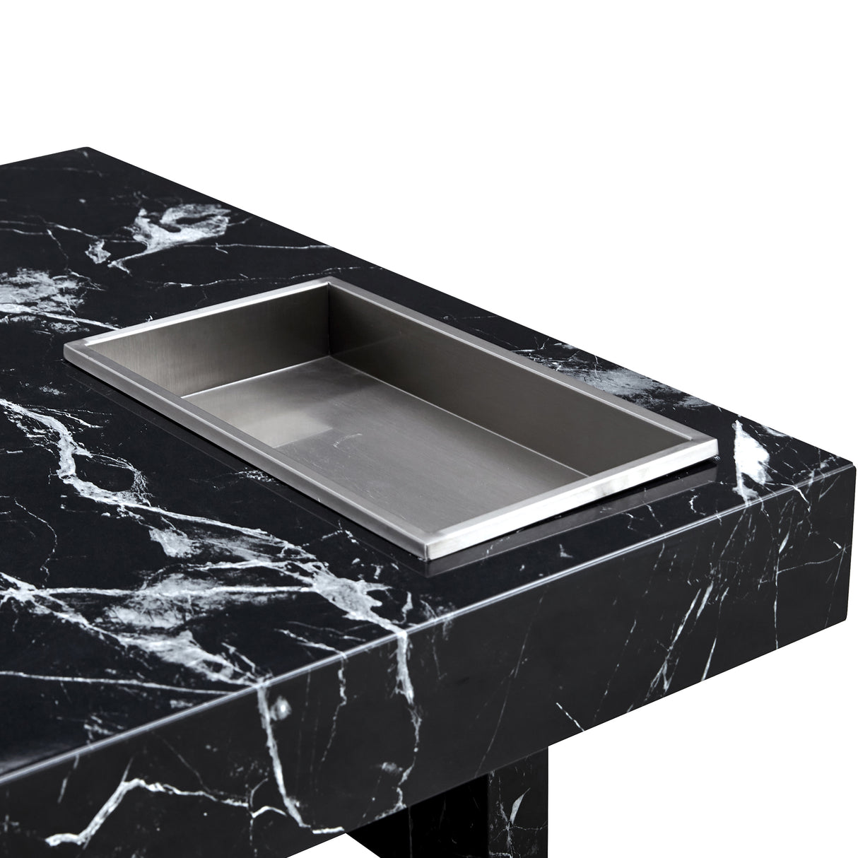 A modern and practical coffee table made of MDF material with black patterns - V.I.P Digital Presence