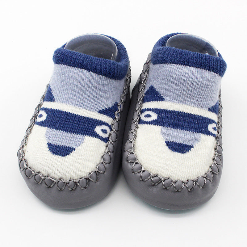Spring And Autumn New Baby Shoes And Socks Soft Bottom Cartoon Children's Floor Toddler Socks Non-Slip Leather Bottom Cotton Socks Baby Socks - V.I.P Digital Presence