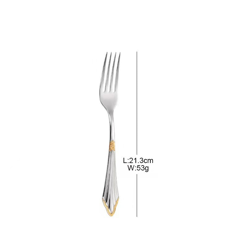 304 stainless steel knife, fork, spoon, hotel Western tableware, steak knife, fork, dessert spoon, fork, 4 piece set - V.I.P Digital Presence