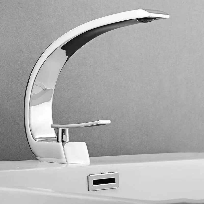 Black all copper single hole cold and hot faucet creative sink for washing hands and faces under the table - V.I.P Digital Presence