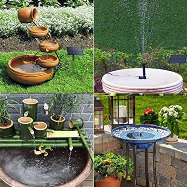 1.5W solar ground mounted fountain outdoor water pool water landscape wall mounted nail style miniature fountain - V.I.P Digital Presence