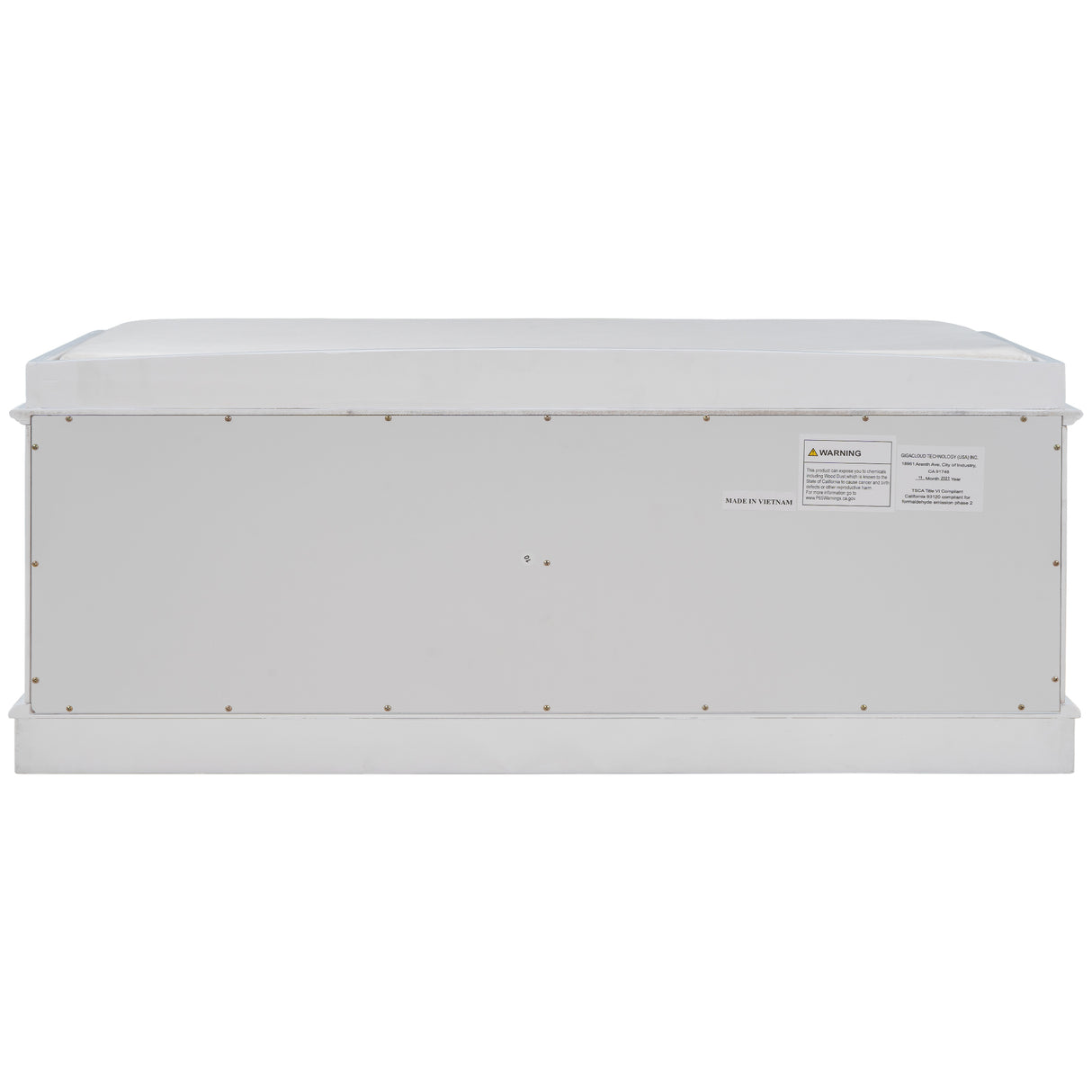 TREXM storage table with 4 adjustable doors and shelves, detachable padded shoe stand (white) - V.I.P Digital Presence